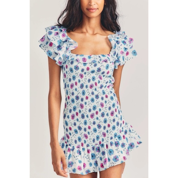 LoveShackFancy Kodie Dress Deep Cotton Candy - Picture 1 of 10